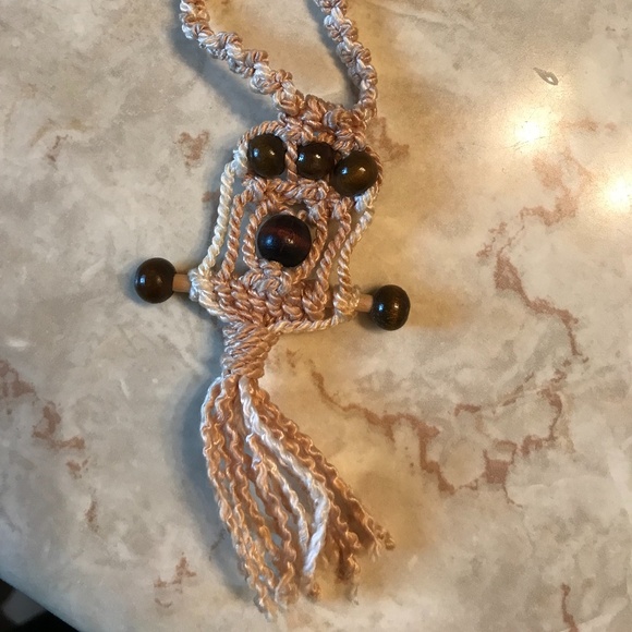 Vintage braided Long Necklace with Beading - 28 inches long - Picture 2 of 9